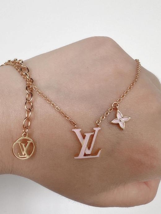 驴家  iconic 经典logo 粉色珐琅锁骨链 商品图4