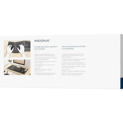 美国品牌 Insignia 105键全尺寸无线人体工学薄膜键盘 - 黑色 商品图6