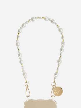 北京仓｜La Coque Française-MELIA-白色 串珠 短款 手机链［法国设计师］