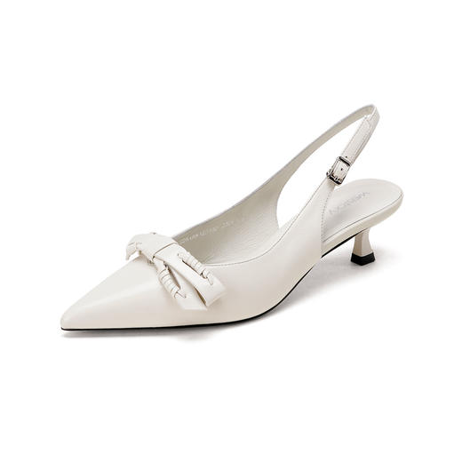 Westory2026年春季尖头牛皮中跟后空鞋通勤百搭空凉鞋S26AH51231 商品图10