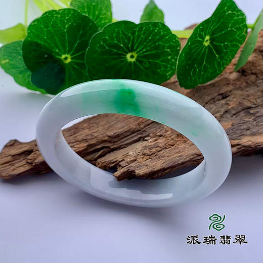 派瑞翡翠 翡翠手镯 糯种 绿色 商品图0