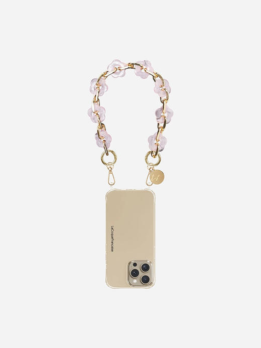 订购8周到｜La Coque Française-CASSY-玫瑰色 花朵 短款 手机链［法国设计师］ 商品图0