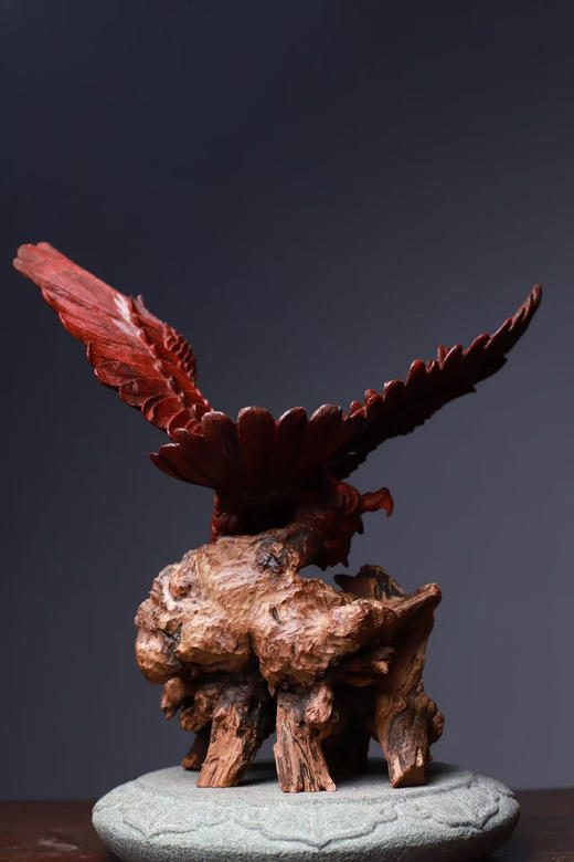 精雕大展宏图小叶紫檀摆件 商品图8