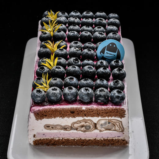 蓝莓可可卷卷奶油蛋糕（方形） 商品图0