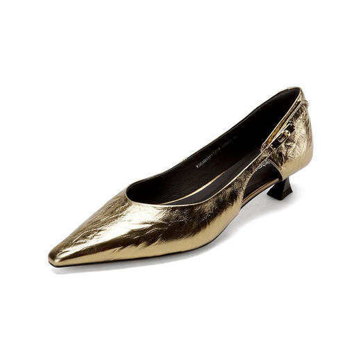 Westory2026年春季尖头低跟牛皮单鞋通勤百搭浅口鞋镂空单鞋W26AH51011 商品图9