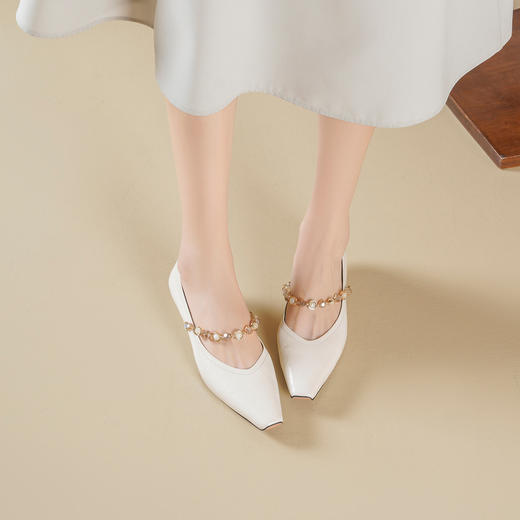 Westory2026年春季小方头坡跟牛皮玛丽珍单鞋通勤休闲百搭浅口鞋W26AE51021 商品图4