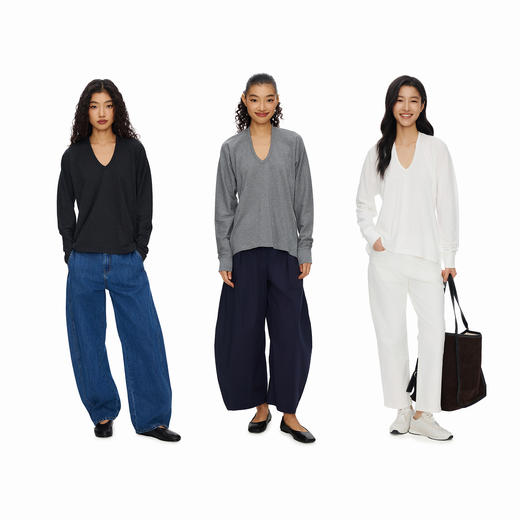 Oneup全棉一片式水滴领长袖 商品图4