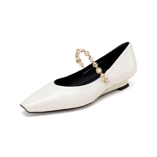 Westory2026年春季小方头坡跟牛皮玛丽珍单鞋通勤休闲百搭浅口鞋W26AE51021 商品图10