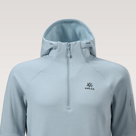 KAILAS凯乐石 XM4 男款连帽半开美丽诺羊毛抓绒衣 KG2532194 商品图4