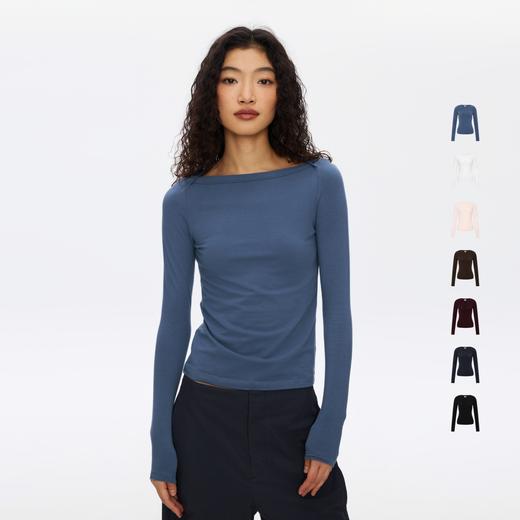 Oneup船领修身长袖 商品图0