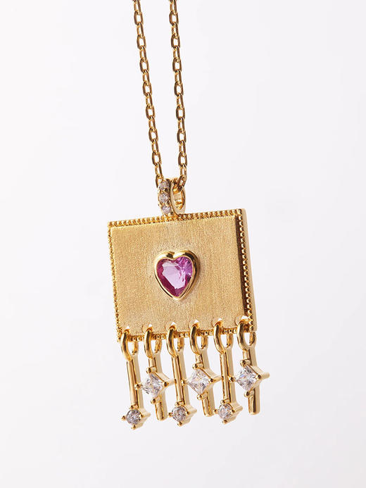 北京仓｜MYA-BAY-HEART I LOVE YOU-粉色爱心 项链［比利时设计师］ 商品图2