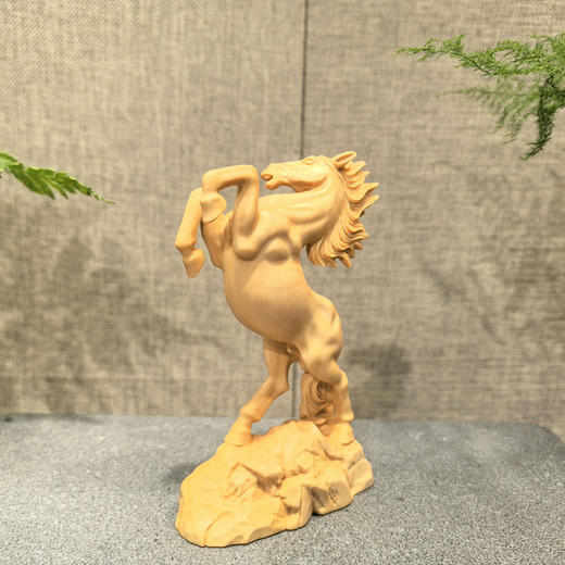 黄杨立马山底座小摆件 商品图0