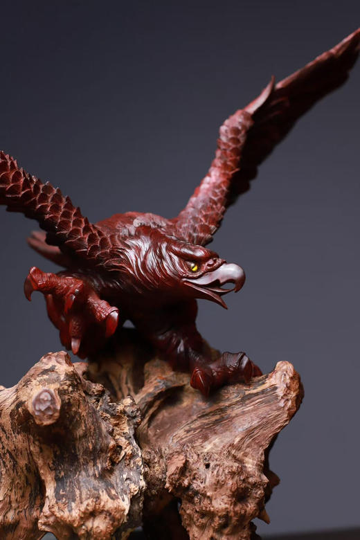 精雕大展宏图小叶紫檀摆件 商品图1