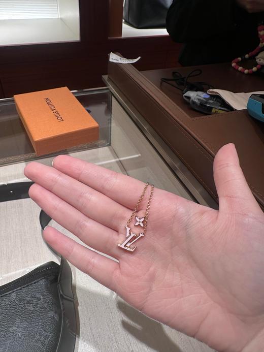 驴家  iconic 经典logo 粉色珐琅锁骨链 商品图0