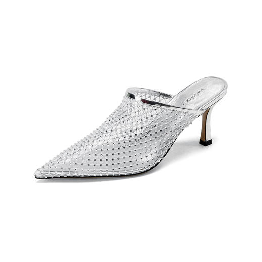 Westory2026年夏季尖头高跟穆勒拖鞋渔网鞋空凉鞋W26AH50971 商品图10