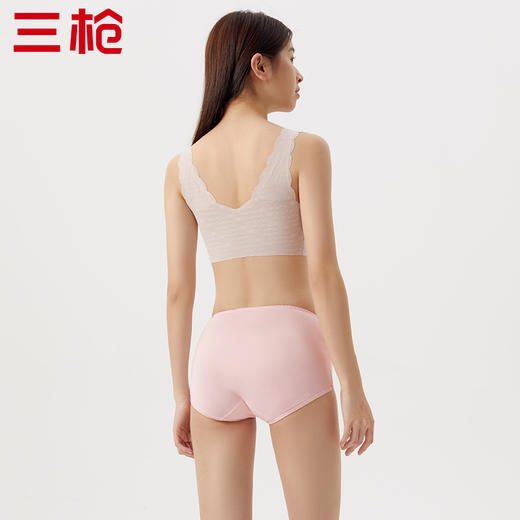 Threegun三枪 【长绒棉】高腰女士三角内裤（1条装）-40684B011 商品图3