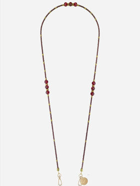 北京仓｜La Coque Française-IRIS-酒红色 串珠 长款 手机链［法国设计师］