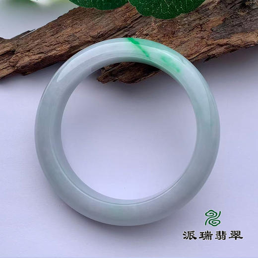 派瑞翡翠 翡翠手镯 糯种 绿色 商品图3