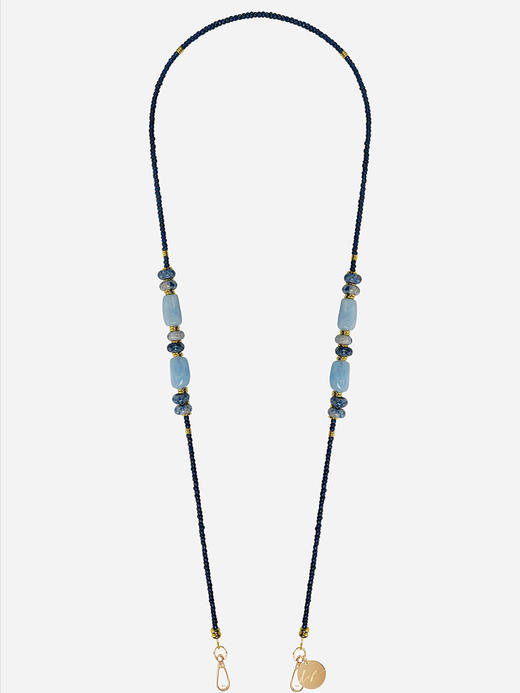 订购8周到｜La Coque Française-NESSY-蓝色 串珠 长款 手机链［法国设计师］ 商品图0