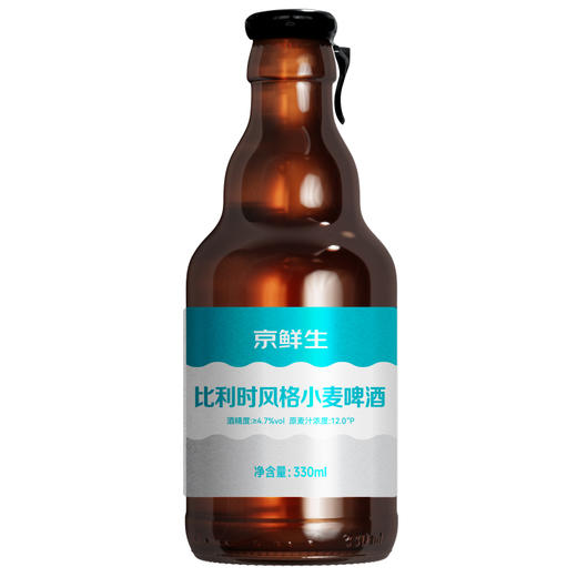 京鲜生 12°P比利时风格小麦白啤酒330ml*1瓶/6瓶/12瓶 商品图0