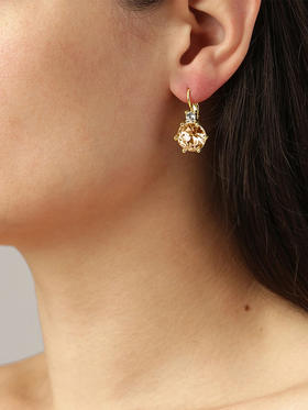 北京仓｜Dyrberg Kern-BEGONIA-金色水晶 耳环［丹麦设计师］