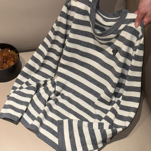 【特价不退换】【预售7天】良木礼羊毛条纹上衣（3351F） 商品图0