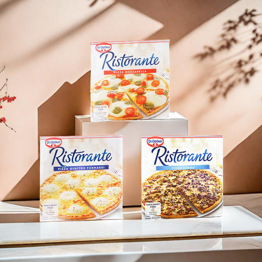 德国进口融情意馆马苏里拉I 金枪鱼I 四种奶酪口味比萨340-355g 商品图4