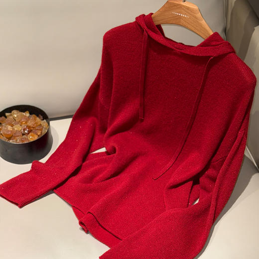 【特价不退换】【预售7天】良木礼山羊绒连帽上衣（3223F） 商品图0