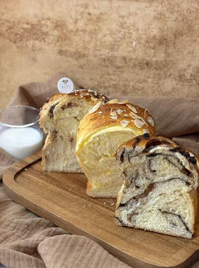 三拼吐司（巧克力、豆沙、椰蓉）