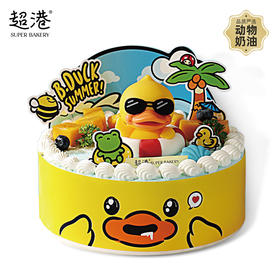 芒果泳池鸭 生日蛋糕