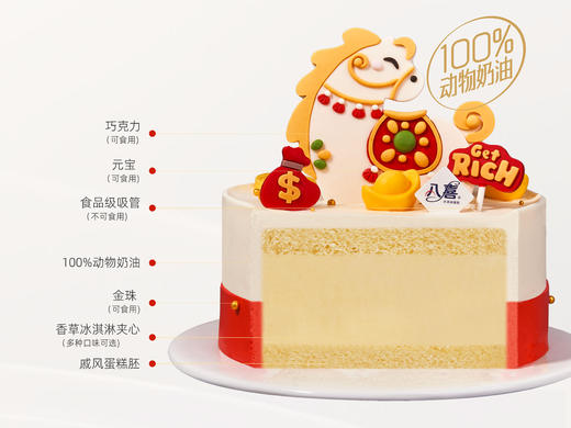 ※【马上发财】冰淇淋/水果生日蛋糕 商品图4