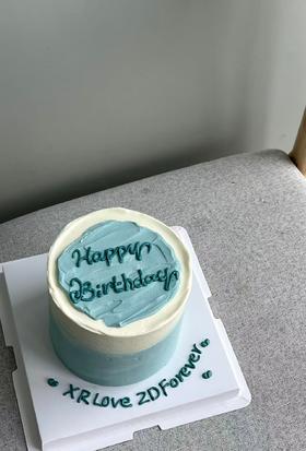 「男士」简约蓝色渐变蛋糕