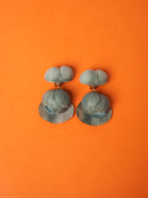 北京仓｜Cilea Bijoux-LINDSAY-凌霄花 靛色 哑光 耳环［法国设计师］ 商品图1