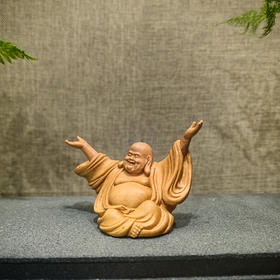 开怀弥勒°黄杨小摆件