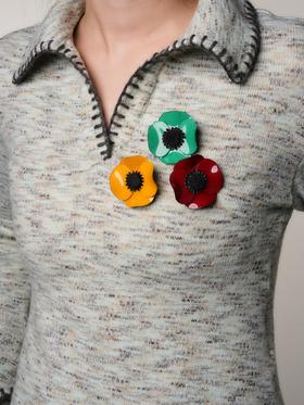 北京仓｜Cilea Bijoux-ANEMONE-银莲花 胸针（中号）［法国设计师］