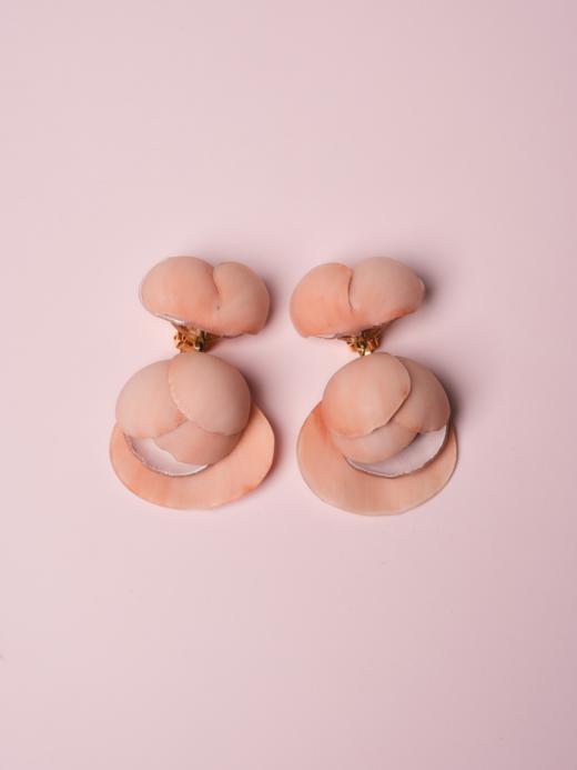北京仓｜Cilea Bijoux-LINDSAY-凌霄花 腮红色 哑光 耳环［法国设计师］ 商品图1
