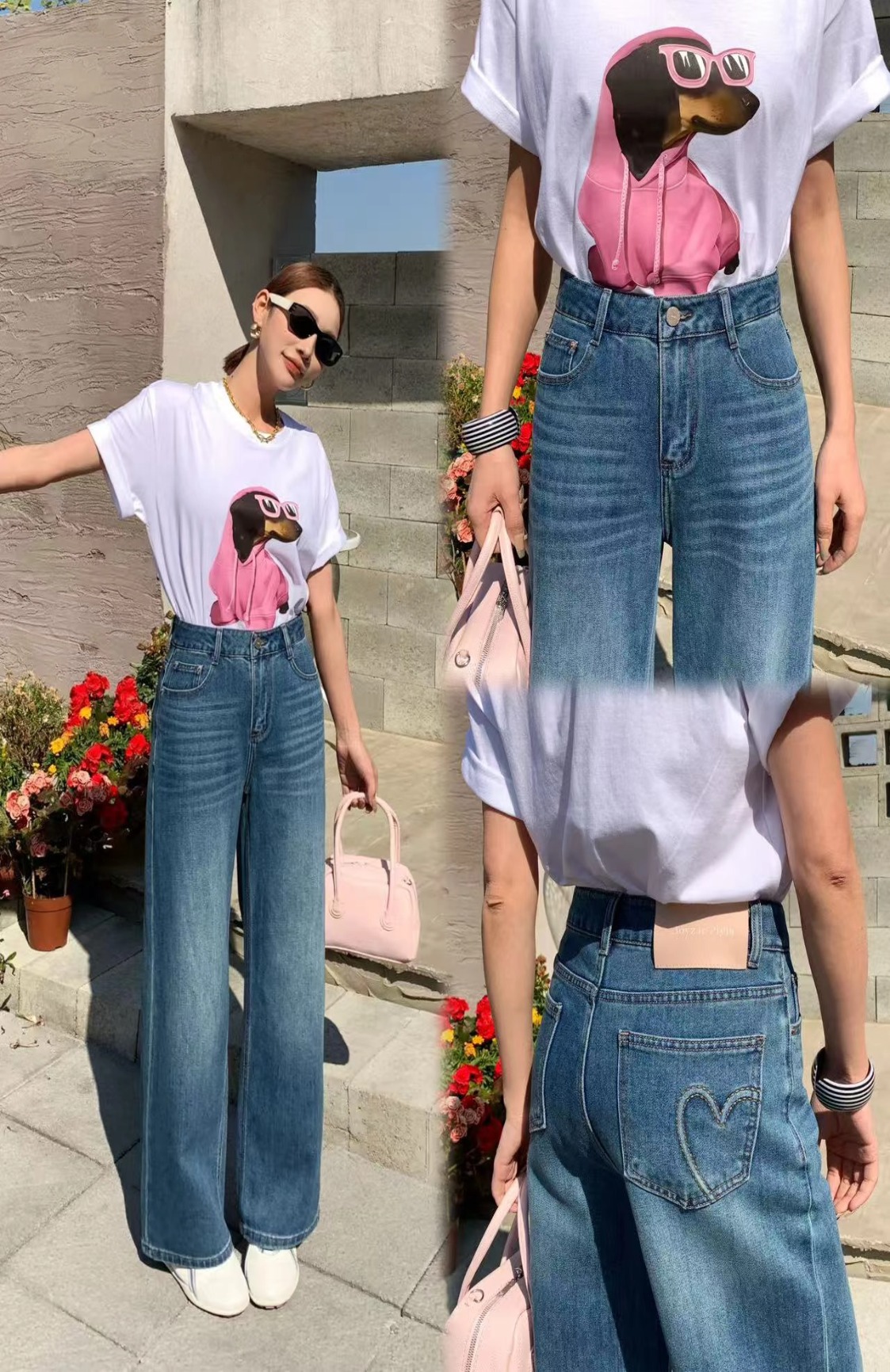 女装26春夏新品直筒牛仔阔腿裤2235-M8513