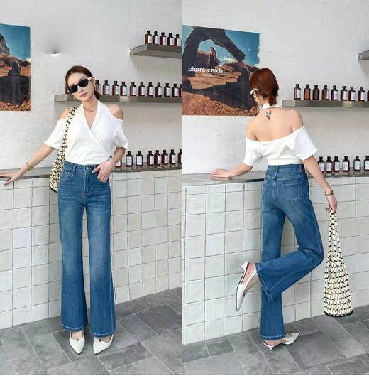 女装26春夏新品牛仔带闪喇叭裤2235-M8823 商品图1