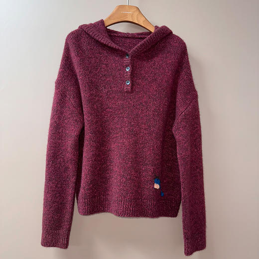 【特价不退换】【预售7天】良木礼丝羊绒连帽上衣（2205F） 商品图0