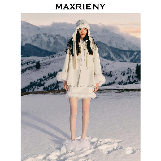 【商场同款】MAXRIENY精致浪漫感高腰a字半身短裙(货号:MC85SK776) 商品图1