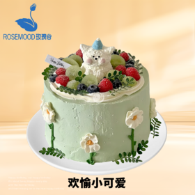 6英寸卡通•手绘系列动物奶油生日蛋糕（14选1）