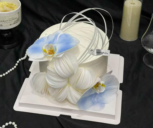 蓝色蝴蝶兰蛋糕（提前5小时预定） 商品图0