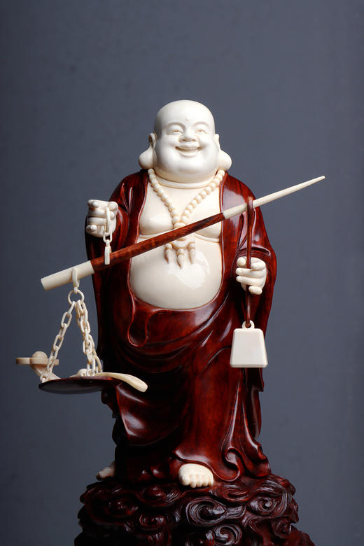 称心如意弥勒°小叶紫檀摆件 商品图3