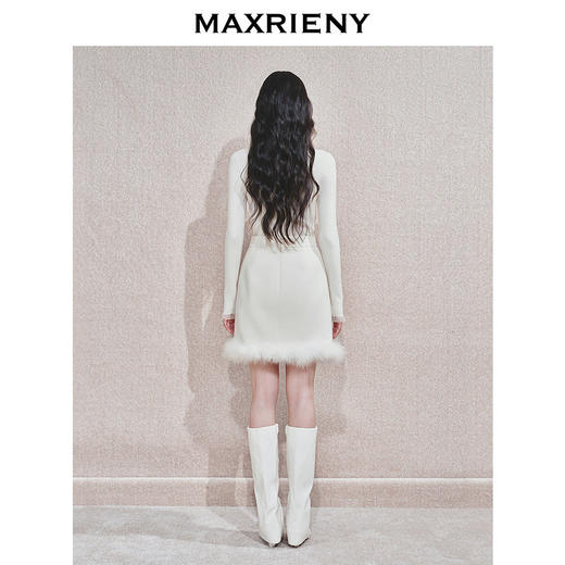 【商场同款】MAXRIENY精致浪漫感高腰a字半身短裙(货号:MC85SK776) 商品图3