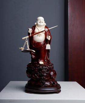 称心如意弥勒°小叶紫檀摆件