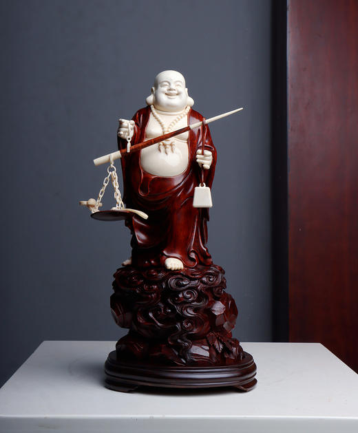 称心如意弥勒°小叶紫檀摆件 商品图0