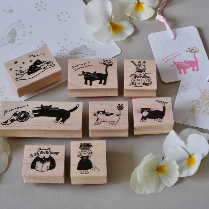 日本 Hankodori 原创印章 猫咪超人