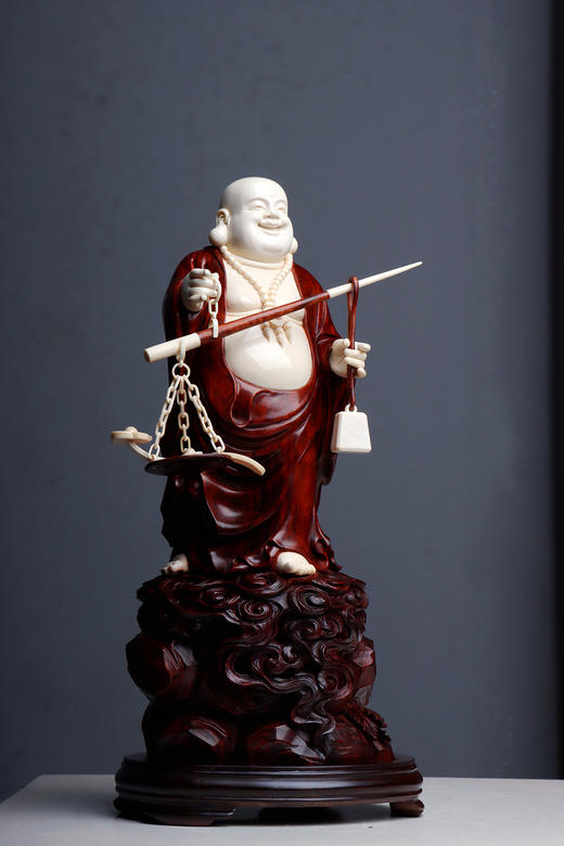 称心如意弥勒°小叶紫檀摆件 商品图1