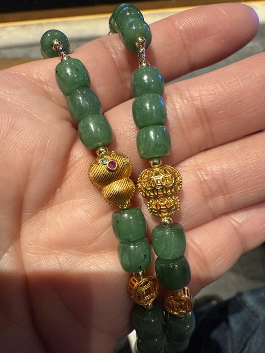 福禄幸福和田玉/天然朱砂蜜蜡手链 商品图3