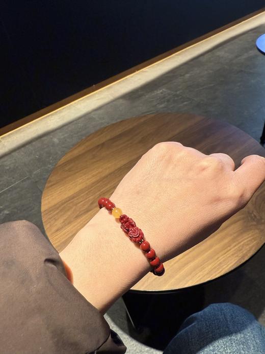 福禄幸福和田玉/天然朱砂蜜蜡手链 商品图8